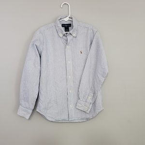 Boys Ralph Lauren Blue & White Striped Shirt
